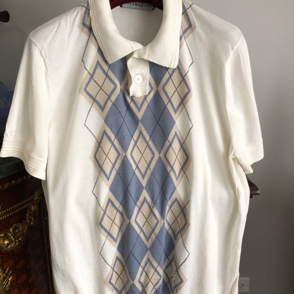 Mens Polo Shirt by 1815 Scotland, Sz.L, Mint